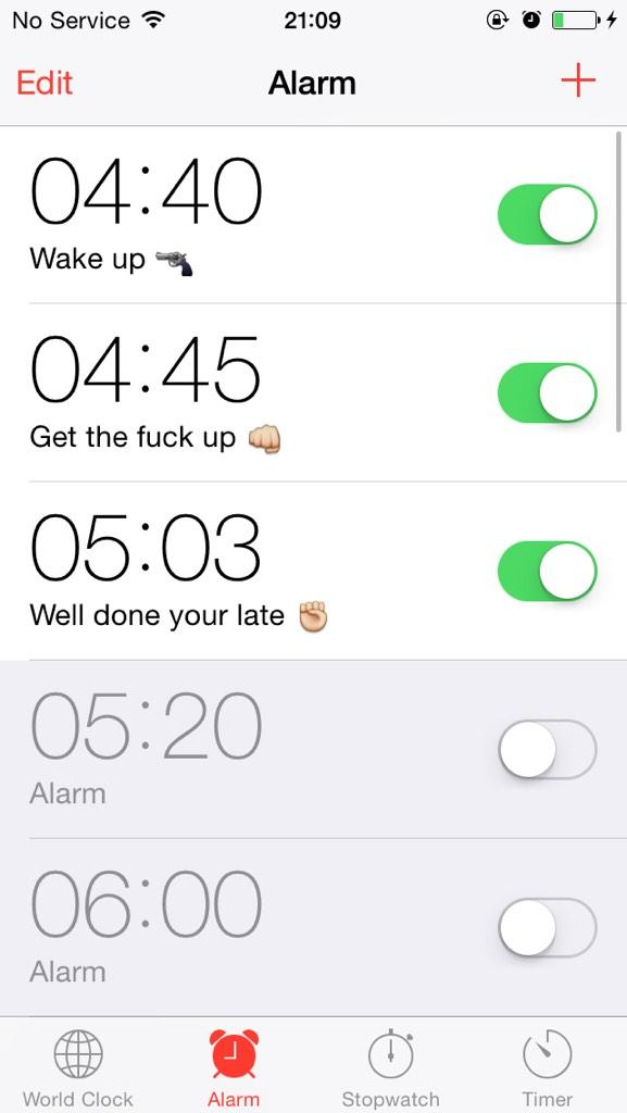 BradYule's tweet image. #dreading these going off #alarm #early #morning