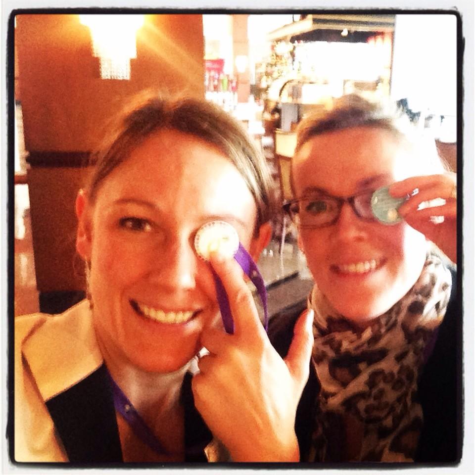 DoctorTaraND's tweet image. Just spreading the word about @brightalmond #OANDCON14 #buttonchallenge @drmeghanwalker