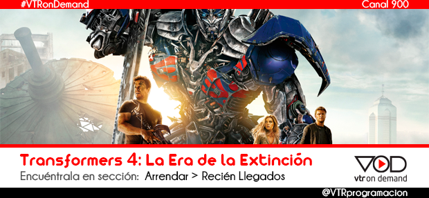 VTRProgramacion's tweet photo. Después de un largo tiempo #OptimusPrime vuelve a la acción. #Transformer4 ya está en VOD #MiPanoramaVOD http://t.co/PTnKVP2opf