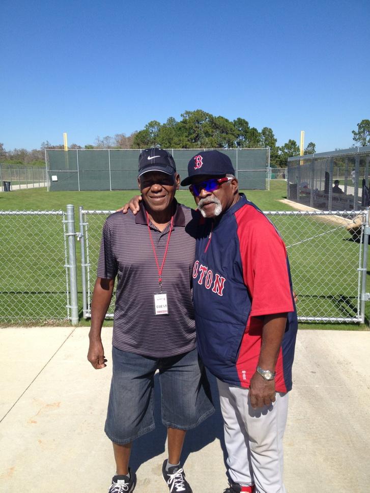   Happy birthday to our family friend Luis Tiant here w my Dad! 
