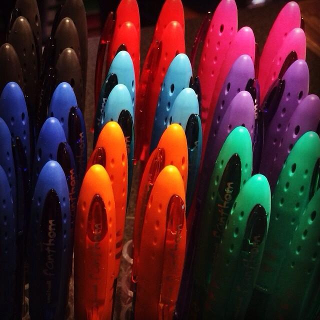 Aqui teniu els boligrafs borrables amb tintes de colors!