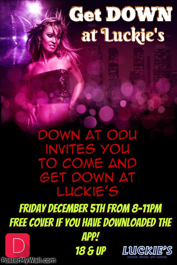 GetDownODU's tweet photo. IT'S HERE! We will be having a HUGE party for all of the DOWN users at Luckie's! There will be party buses too! #down http://t.co/4o12CXiJPb