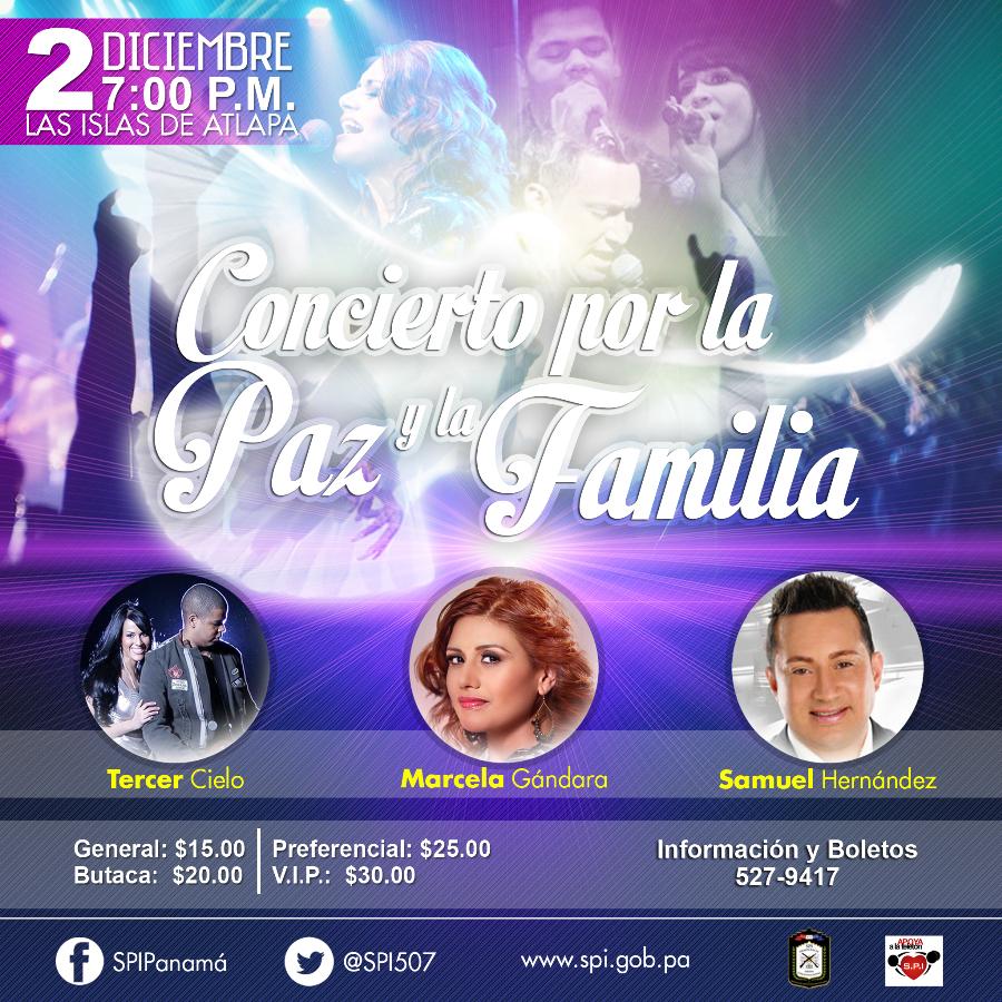Todos vestidos de blanco en el gran concierto por la Paz y la Familia este 2 de dic. Isla de Atlapa. ¡Te Esperamos!