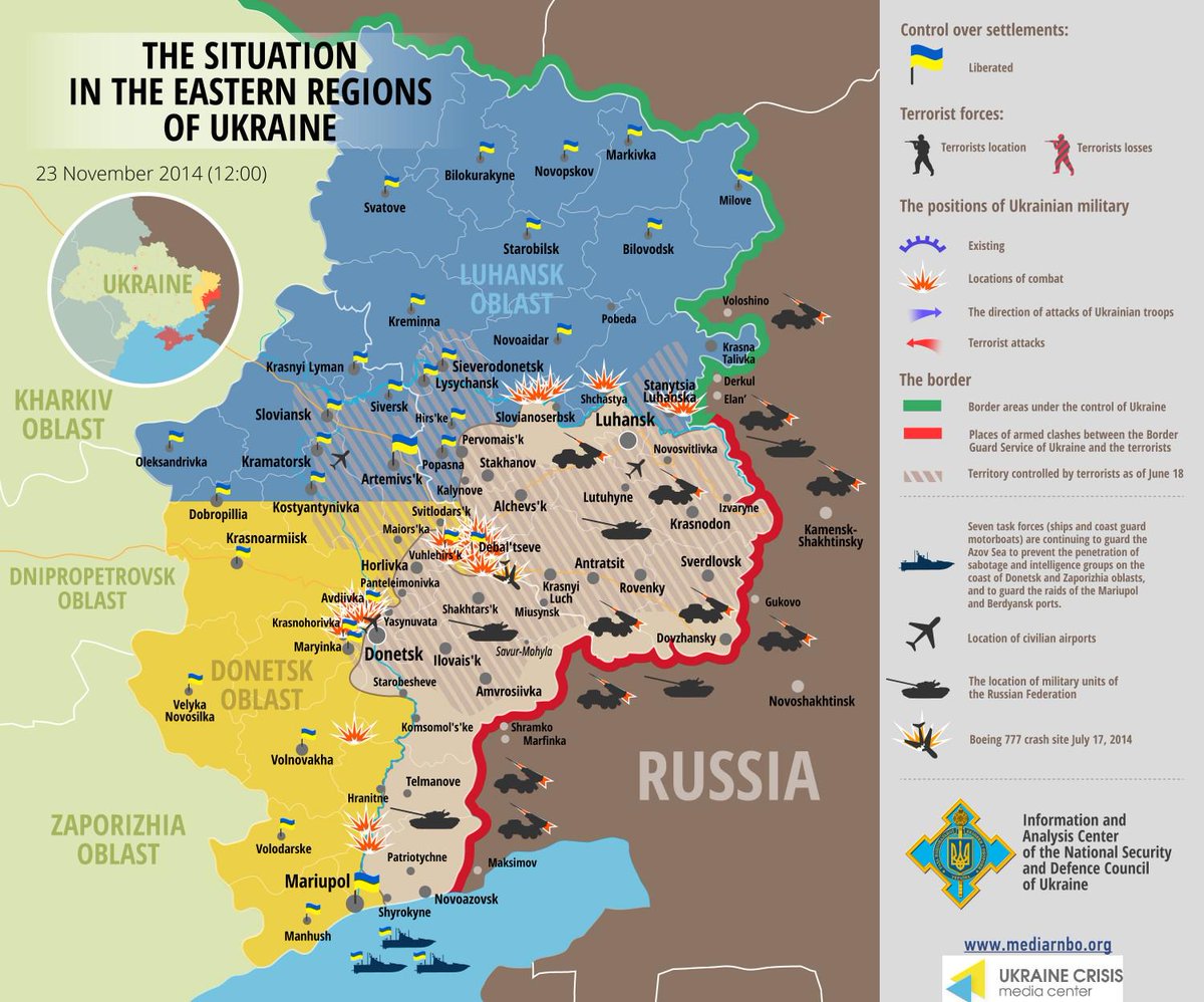 EfrenSerrano's tweet photo. #Ukraine situation update #map 23 November http://t.co/i9WU6cbtHF #geopolitics #geographyteacher http://t.co/sTILaKJYdd via @srmdrummer