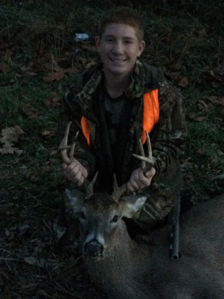 dkddch's tweet image. Very proud of my son, he shot this nice 10 pointer last night during Ohio youth gun season! TC Smoke Pole!