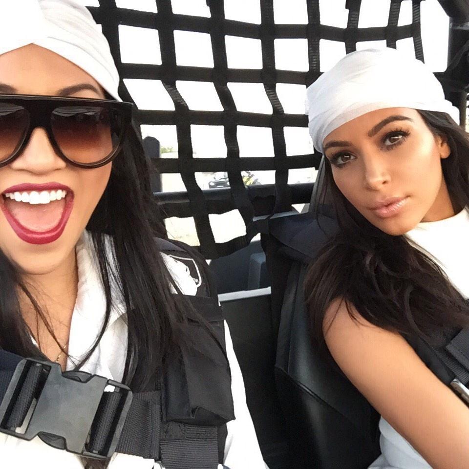 KimKardashian's tweet image. We're in these dunes...