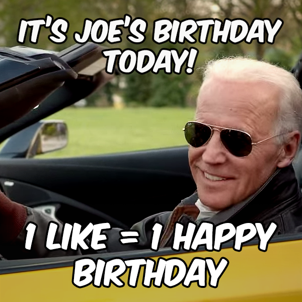 I missed wishing VP Joe Biden a Happy Birthday on Nov 20 so Happy Birthday, Mr. Vice President - Looking good, Sir!! 