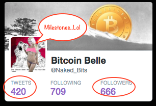 Naked_Bits's tweet photo. #social #media #milestone #bitcoin #nakedbits #moarhashtagsplease 😆 http://t.co/BJaqU7ijON