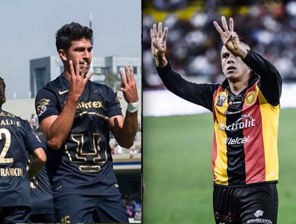 sopitas's tweet photo. Bien Alatorre y @LaloHerrera15 dedicando sus goles  a la #AccionGlobalporAyotzinapa #YaMeCanse http://t.co/gMArcATVed http://t.co/2itR1Y5aKr