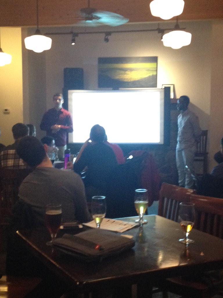 kicpeople's tweet photo. .@snapbattle_co pitching their app to settle competitions between friends. Rap battle anyone? #SWKamloops http://t.co/udQvMPWIYl