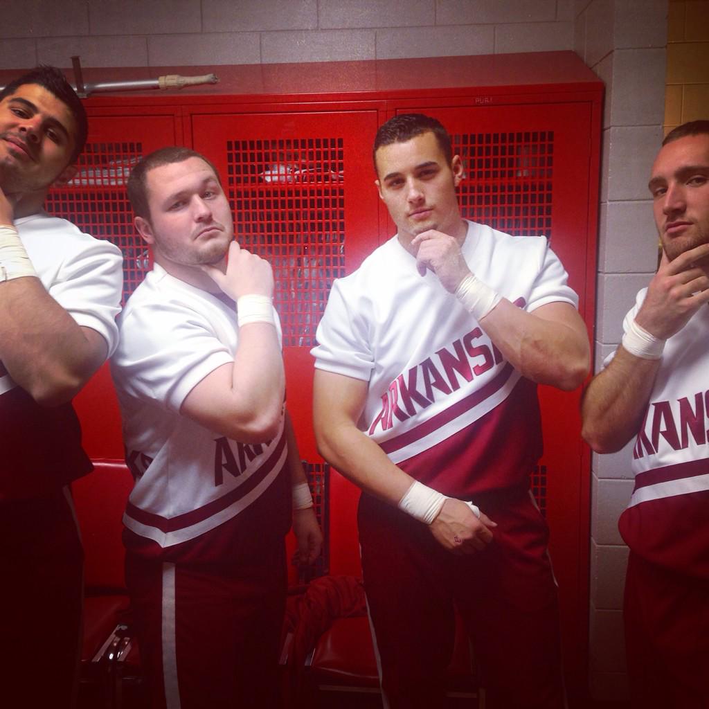 RazorbackSpirit's tweet photo. #StachesforSlive Week 2! #RazorbackCheer http://t.co/fRqdd2pxK0