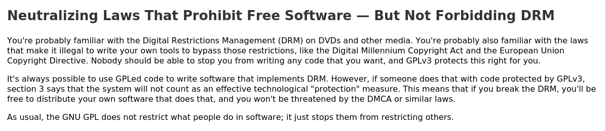 kirelagin's tweet image. Всё, чего вы не знали о #GPLv3 и даже не могли предположить, что там такое есть.