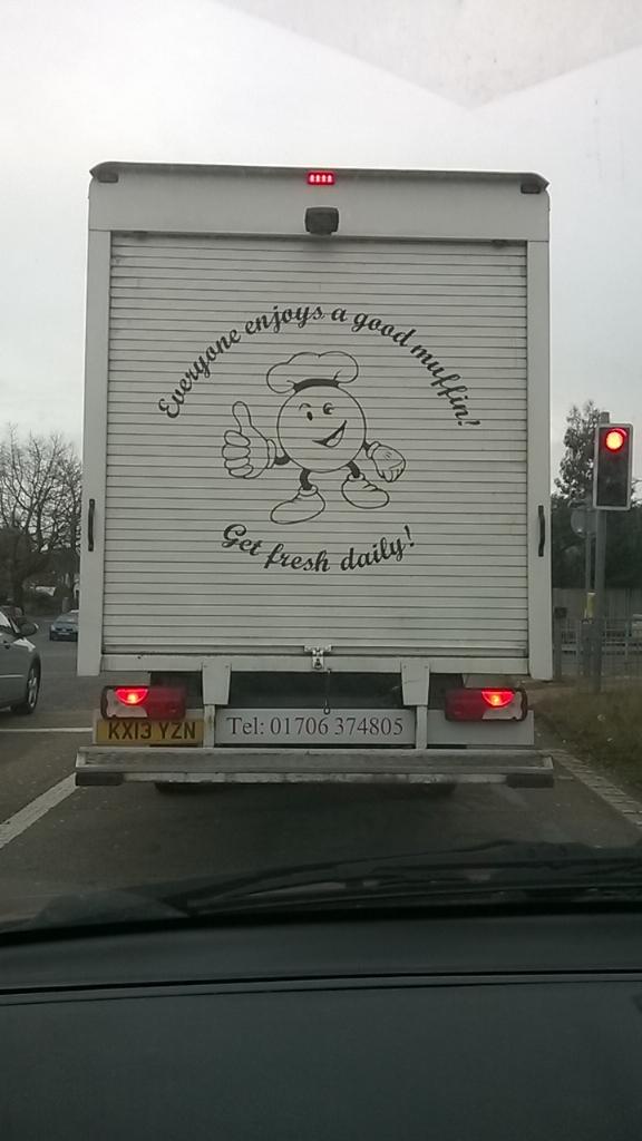 edwarew's tweet image. We followed this van to Manchester the other day,couldn't agree more really 😃 #innuendo #dirty #true