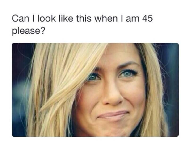 omgrelatabIe's tweet image. Can i look like this when I am 45 please?