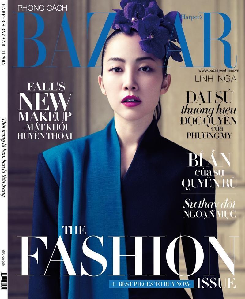 frontpageissue's tweet photo. Vietnamese actress, #LinhNga graces a double cover of Harper's Bazaar Vietnam, November 2014 by ph. @stocktonjohnson. http://t.co/6BZCXvao9s