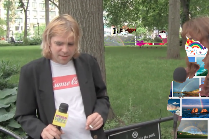 gordonholden's tweet photo. @arielxpink wearing #consumecool shirt @MTV weird vibes @InterviewMag  https://t.co/cy0vw7mYD7 http://t.co/fmr5joskpb