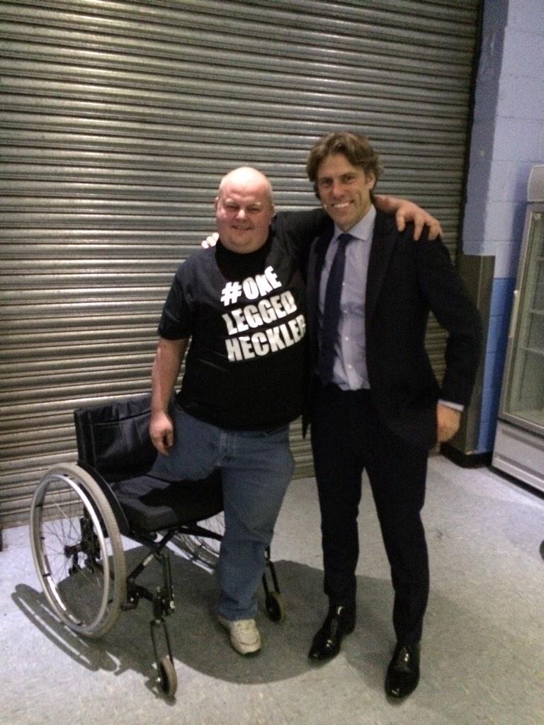 JohnBishop100's tweet photo. For those who have seen my show here he is for real - Middlesborough's Famous One Leg Heckler 😃 http://t.co/5X5cxSmoVT