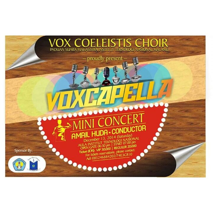 Hai <a href="/surabayasingers/">Surabaya Singers</a> ,VCC proudly present MINI CONCERT-VOXCAPELLA Conductor-Amril Huda Dec,13th'14 Buy 6 get 1 free:)