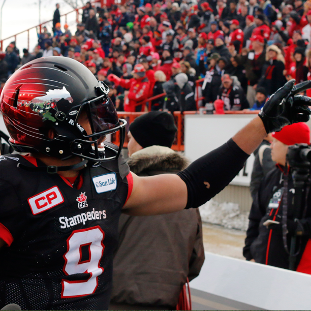 calstampeders's tweet photo. STAMPS WIN! Stamps beat Esks for 4th time this season to punch ticket to 102nd Grey Cup game #SwEEp #GCPlayoffs http://t.co/4kYxxCoY1P
