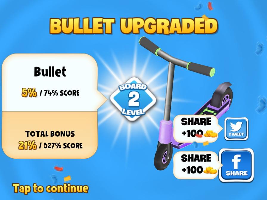 I upgraded my Bullet scooter to level 2 in #SkylineSkaters bit.ly/skylineskaters