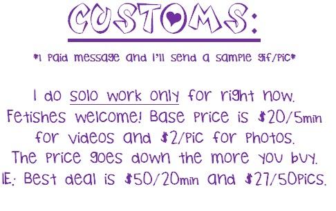 If anyone wants some custom content I'm doing a lot this week!! Email SpoilXoAmy@yahoo.com or buy my<a href="/tag/manyvids"class="tags"><span>#manyvids</span></a>