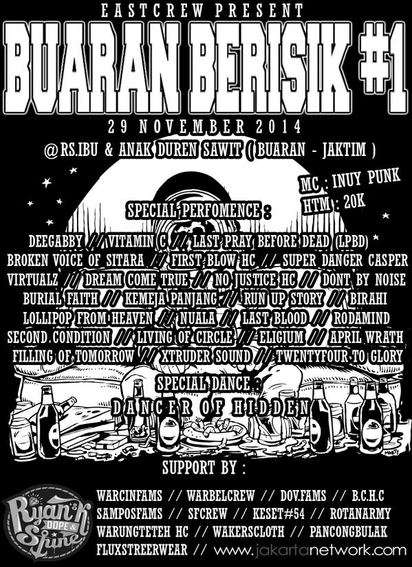 next event <a href="/LPBDofficiall/">Roadto1stalbum</a> live show BUARAN BRISIK#1 rapatkan barisan lagi <a href="/LPBDsquad/">L.P.B.D SQUAD</a> <a href="/LPBDsquadjaktim/">LPBD Squad Jak-Tim</a> cc: <a href="/BongeRawk/">HelloRawk!</a>