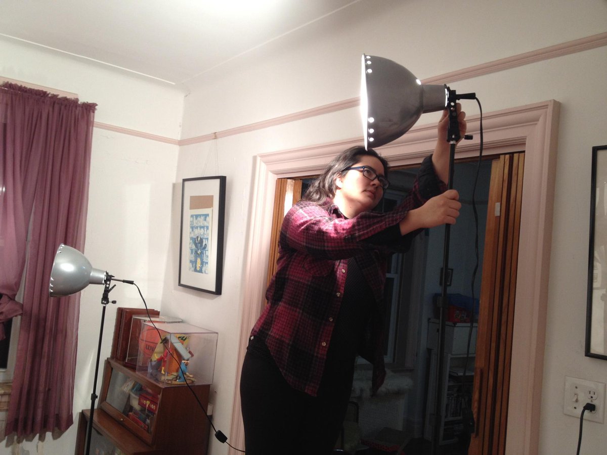 TeamMammal's tweet photo. Making adjustments to the new-to-us studio light kit! @Ikyotochan http://t.co/4RCzDz0vYs
