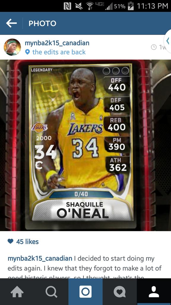 mynba2kcanadian's tweet photo. I made this edit for fun. What do u guys think?  @NWGameDad will there be a shaq in the game? http://t.co/k3SZGJNDmR