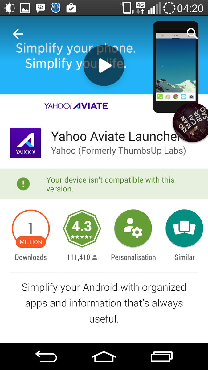 stefansabo's tweet image. Řekl bych, že soudruzi @ Y! něco opět nezvládli... Na LG G3 mi #Aviate předtím šlo bez problémů... #JustHate