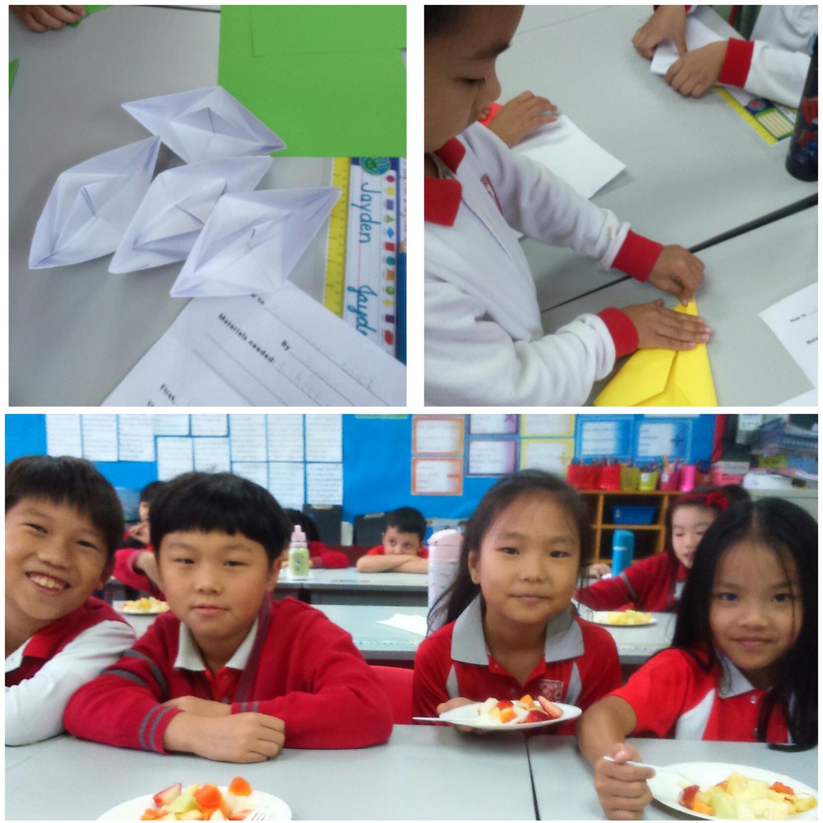 ron_milne's tweet photo. Using procedural writing to teach our classmates how to...make fruit salad, paper planes,cookies,and more! #tismacao http://t.co/z5o8R27J2R