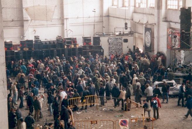 1990s illegal warehouse squat rave
