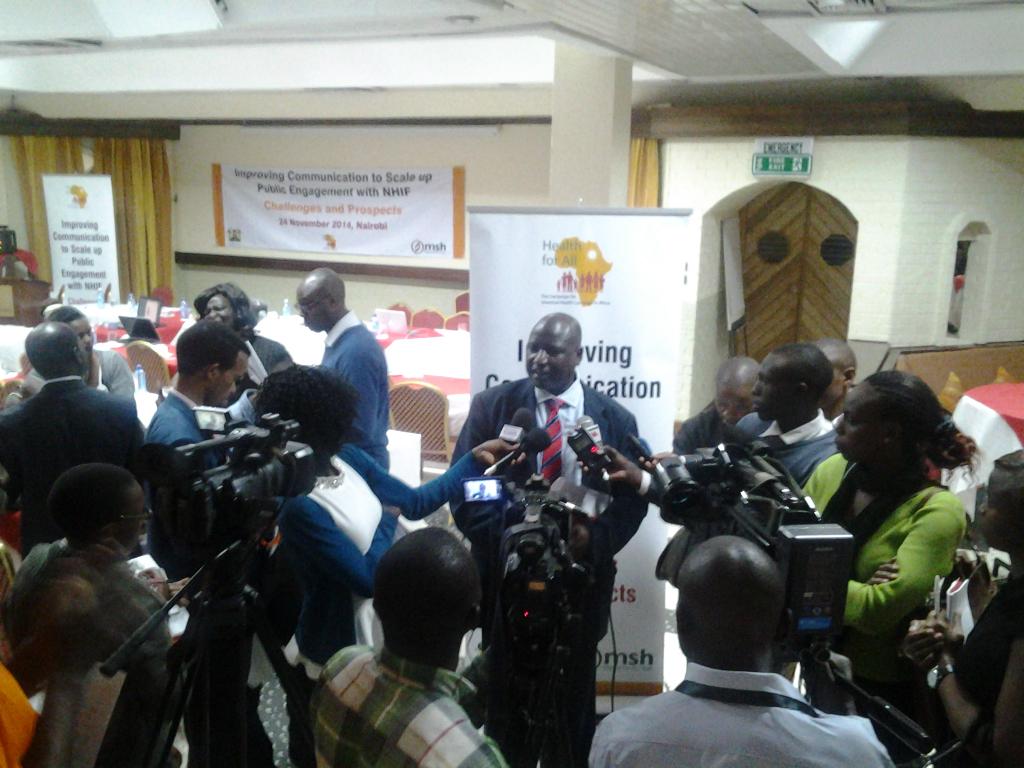 UHCCampaign's tweet photo. Media Interview with the CEO of NHIF http://t.co/efL6dkbMHY