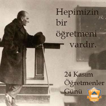 Nesillere şekil veren tüm öğretmenlerimizin "24 Kasım Öğretmenler Günü"nü saygıyla kutlarız.