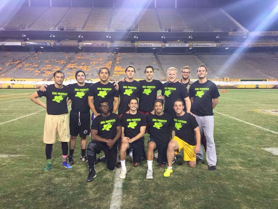 SeaTurtleFB's tweet photo. Your 2014 Sea Turtle squad at Sun Devil Stadium. http://t.co/iwxrvs6hqS