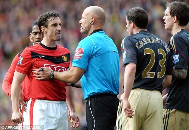 Gary Neville (@gnev2) on Twitter photo MNF with a difference tonight. Howard Webb will be joining <a href="/Carra23/">Jamie Carragher</a> and me in more tranquil circumstances. 7pm SS1 MNF with a difference tonight. Howard Webb will be joining <a href="/Carra23/">Jamie Carragher</a> and me in more tranquil circumstances. 7pm SS1