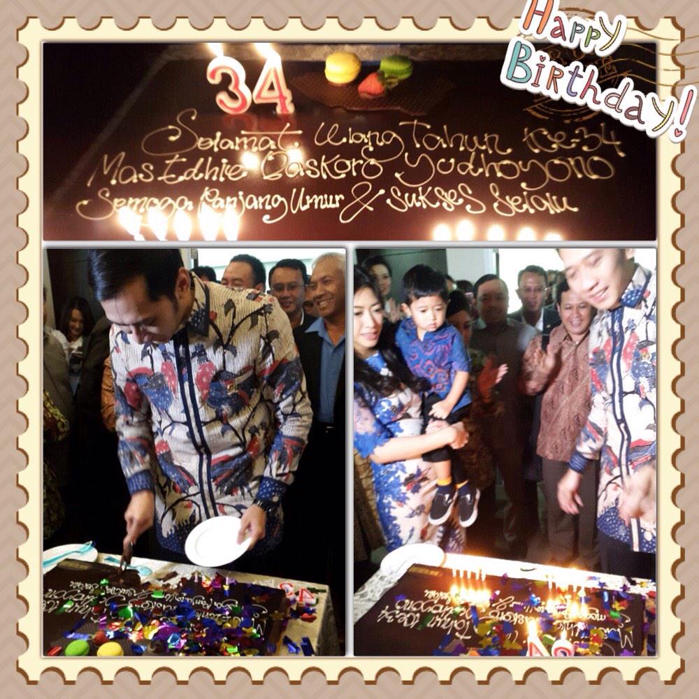 Edhie_Baskoro's tweet photo. Terimakasih Tweeps.. atas ucapan, doa dan special surprise nya! 🎉😊🎂🎊 http://t.co/jWN1GqifLm