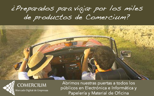 ComerciumEs's tweet photo. ¿Listos para viajar de la mano de Comercium? Más de 30.000 ref a los mejores precios #comprainternet #pymesunidas http://t.co/S19XVa44xT