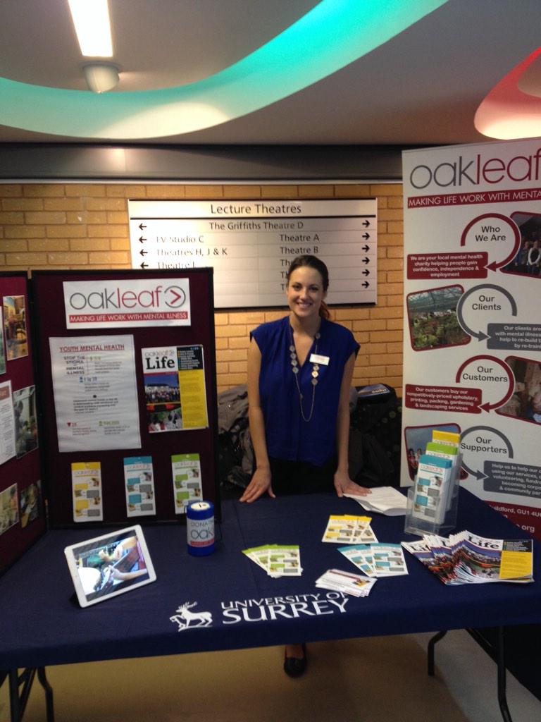 _Oakleaf's tweet photo. We're at the #wellnessfair @UniOfSurrey today! Come say hi! http://t.co/lmIgcgimfq