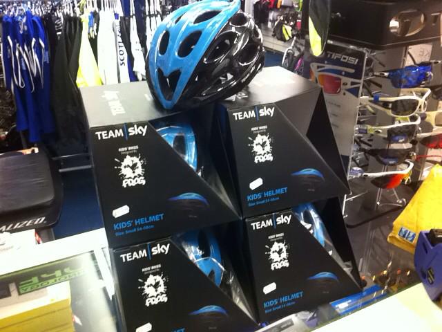 Just in: Frog Team Sky Helmets. Nice stocking filler for any young Team Sky fan