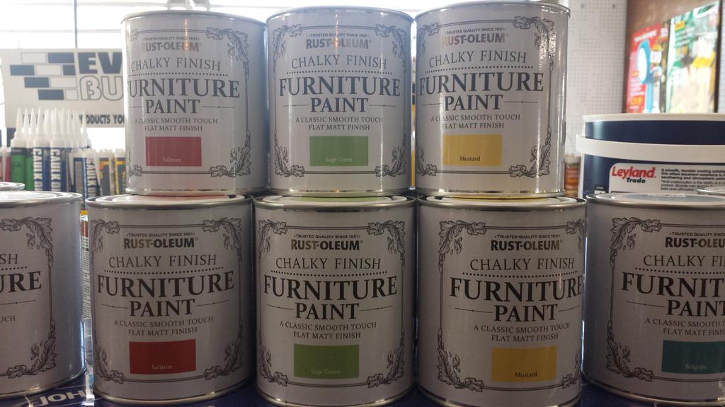 Don't forget we are now stocking Rust-Oleum Chalky finish furniture paint in a range of colours!