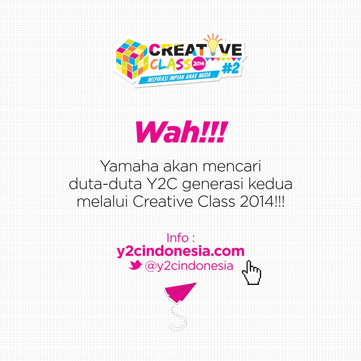 deahijjrah's tweet photo. Ayo join Creative Class 2014!Sampai pergi ke Singapore loh! @YamahaIndonesia #yamahaID http://t.co/Hz3N5sHdJl #CC2014 http://t.co/T6JzlJpsV5