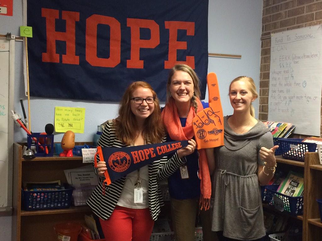shelby_schulz's tweet photo. Cheering on Hope volleyball from our classrooms in Colorado! #BeStringBeTrue #DigHopeVB @HopeAthletics @HopeCollege http://t.co/J92jGXJOSo
