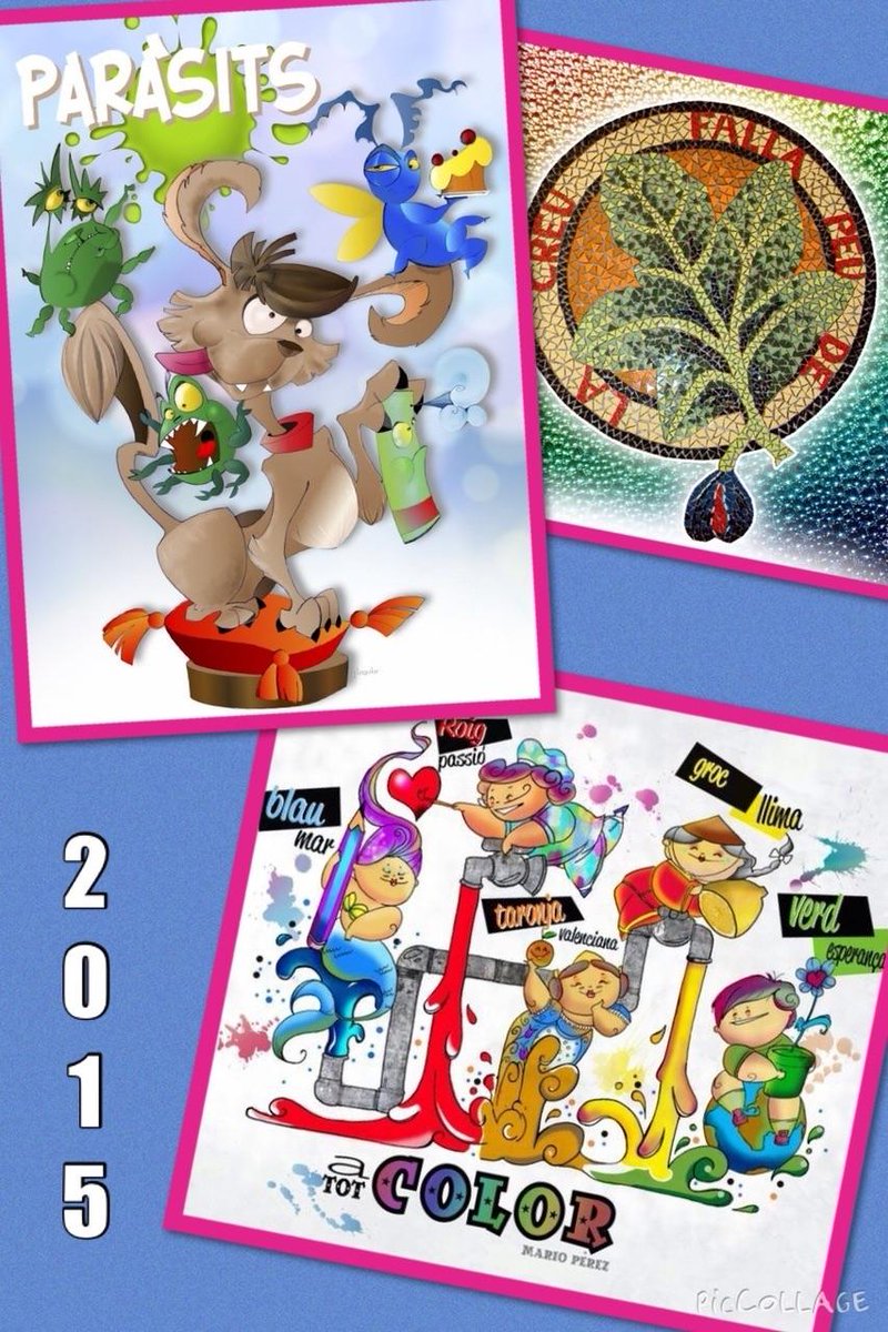 Ilusionados con las #fallas15 Infantil con MARIO PÉREZ "A TOT COLOR" y Grande con PACO GINER "PARASITS" #fallas