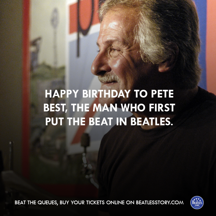 Happy 74th birthday to Pete Best, The Beatles original drummer. 