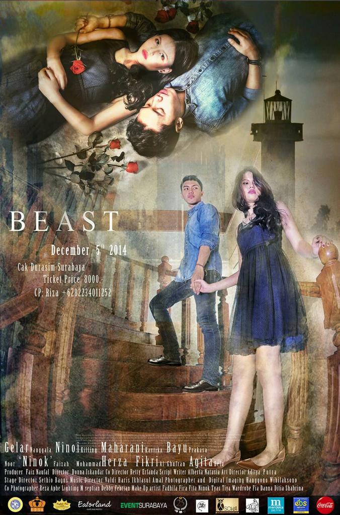 EnglishNiteUA's tweet photo. @SasInggrisUA13 EDSA UNAIR proudly presents "Beast" the Musical on 5th December at Cakdurasim sby. Be there guys http://t.co/ANuO5rgpvW