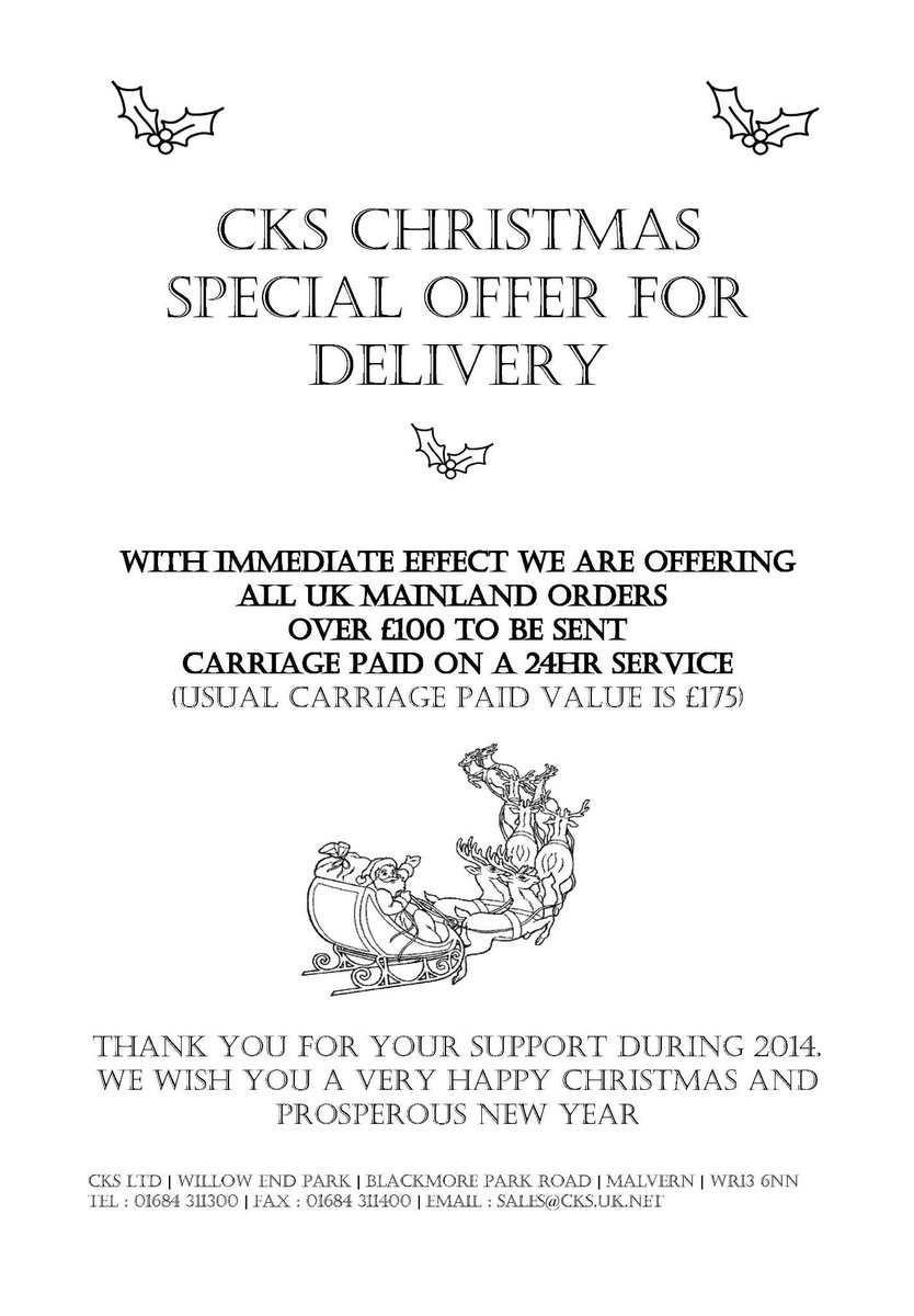 Don't miss out on our Christmas Delivery Offer!