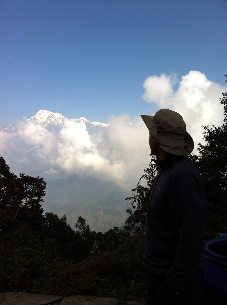 Annapurna 1 from Panchase Danda (8,500ft). Well done team for making the top.