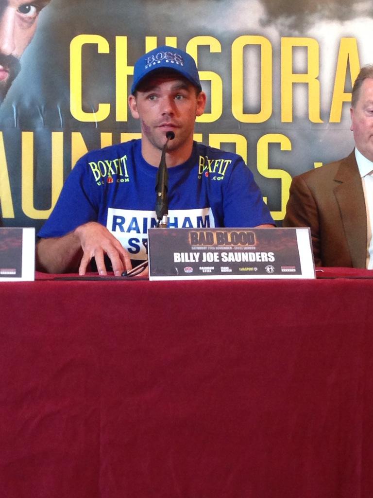 FrankWarren's tweet image. @bjsaunders_ ' I know I will win this fight and this time next year I will be sat here with a WBO world title !'
