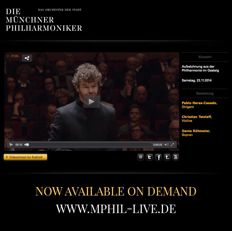 herascasado's tweet photo. My concert with the @Munich_Phil from November 22 is now available on demand. Please RT http://t.co/5KWuViqluj http://t.co/GMjlVWsJnv