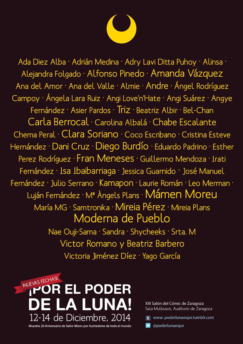 poderlunaexpo's tweet photo. Hola a todos. ¿Tenéis planes para diciembre? ¡Nuevas fechas confirmadas para la exposición! en el @SalonComicZgz http://t.co/xwzcFFNEG1